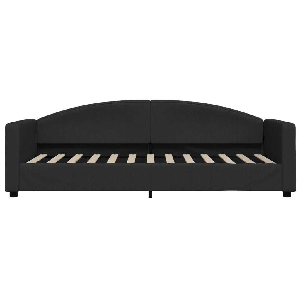 Slaapbank Stof 80 x 200 cm Zwart zonder matras