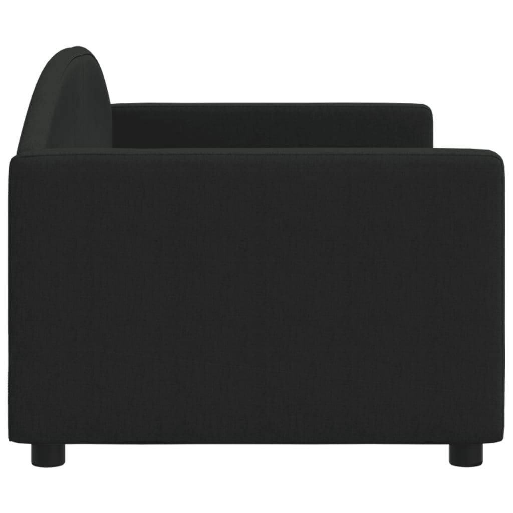 Slaapbank Stof 80 x 200 cm Zwart zonder matras