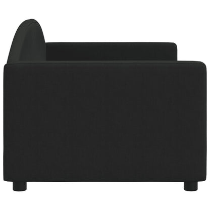 Slaapbank Stof 80 x 200 cm Zwart zonder matras