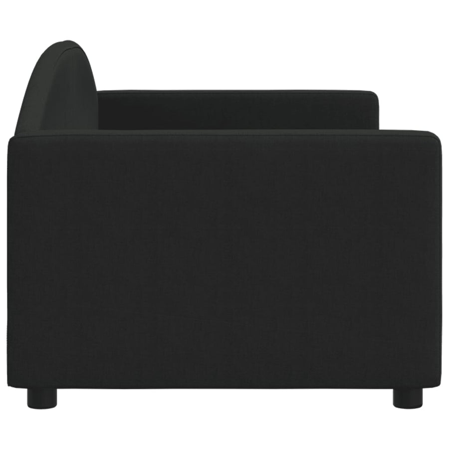 Slaapbank Stof 80 x 200 cm Zwart zonder matras