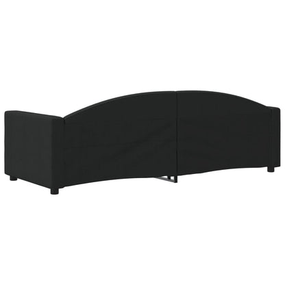 Slaapbank Stof 80 x 200 cm Zwart zonder matras