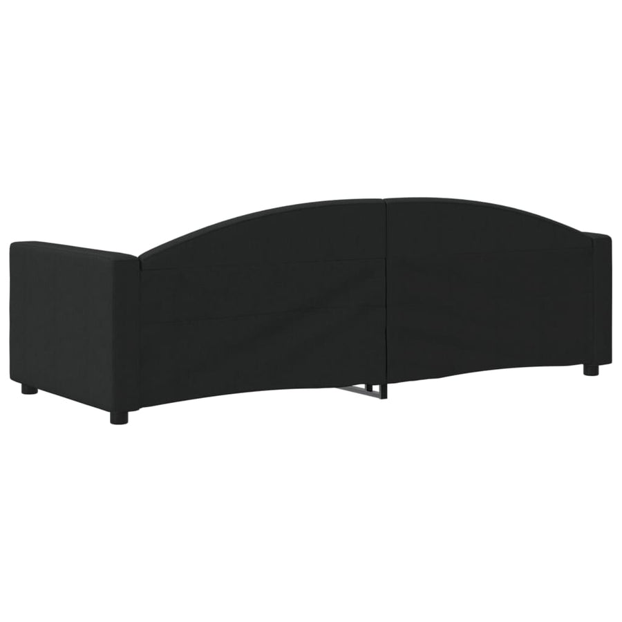 Slaapbank Stof 80 x 200 cm Zwart zonder matras