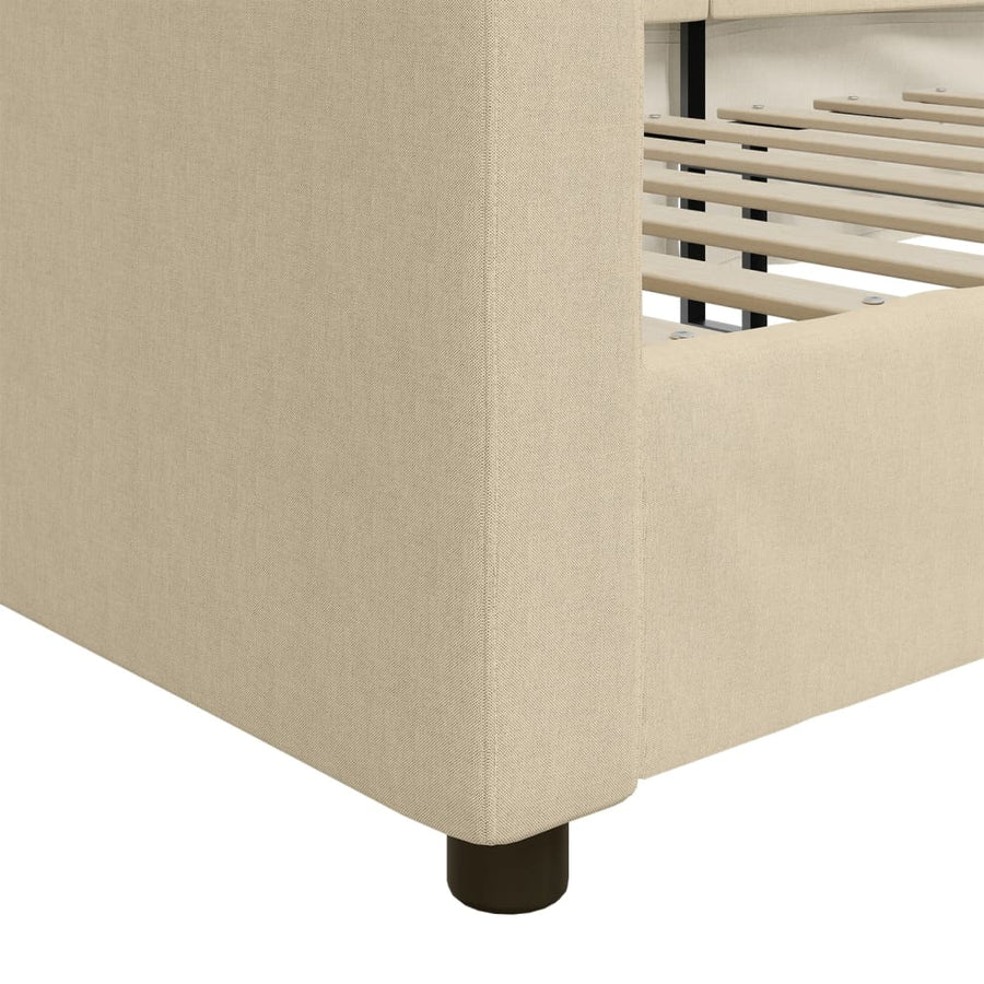 Slaapbank Stof Kleurig 80 x 200 cm Crème zonder matras