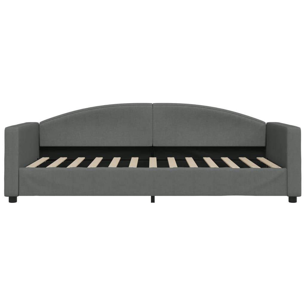Slaapbank Stof 90 x 200 cm Donkergrijs zonder matras