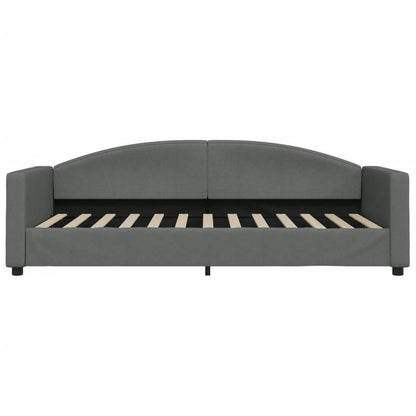 Slaapbank Stof 90 x 200 cm Donkergrijs zonder matras