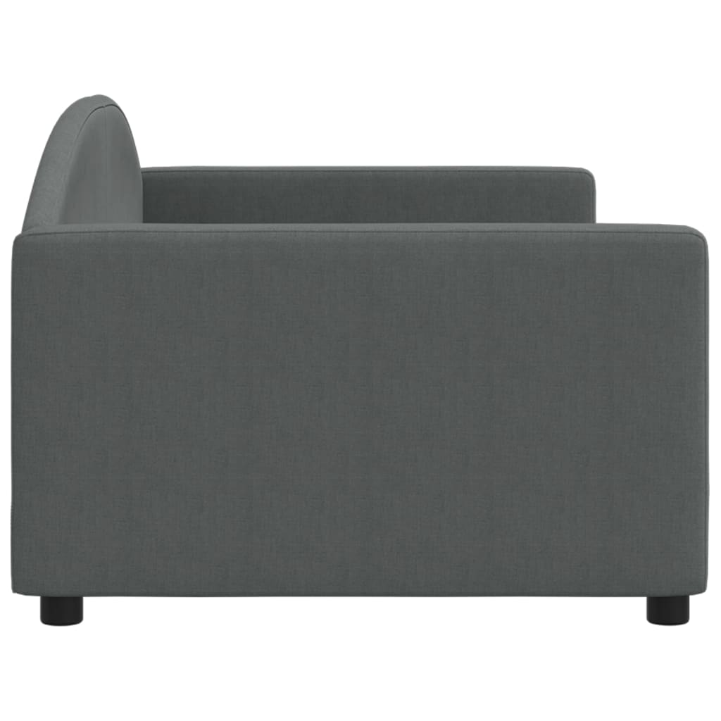 Slaapbank Stof 90 x 200 cm Donkergrijs zonder matras