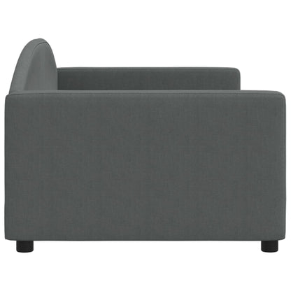Slaapbank Stof 90 x 200 cm Donkergrijs zonder matras