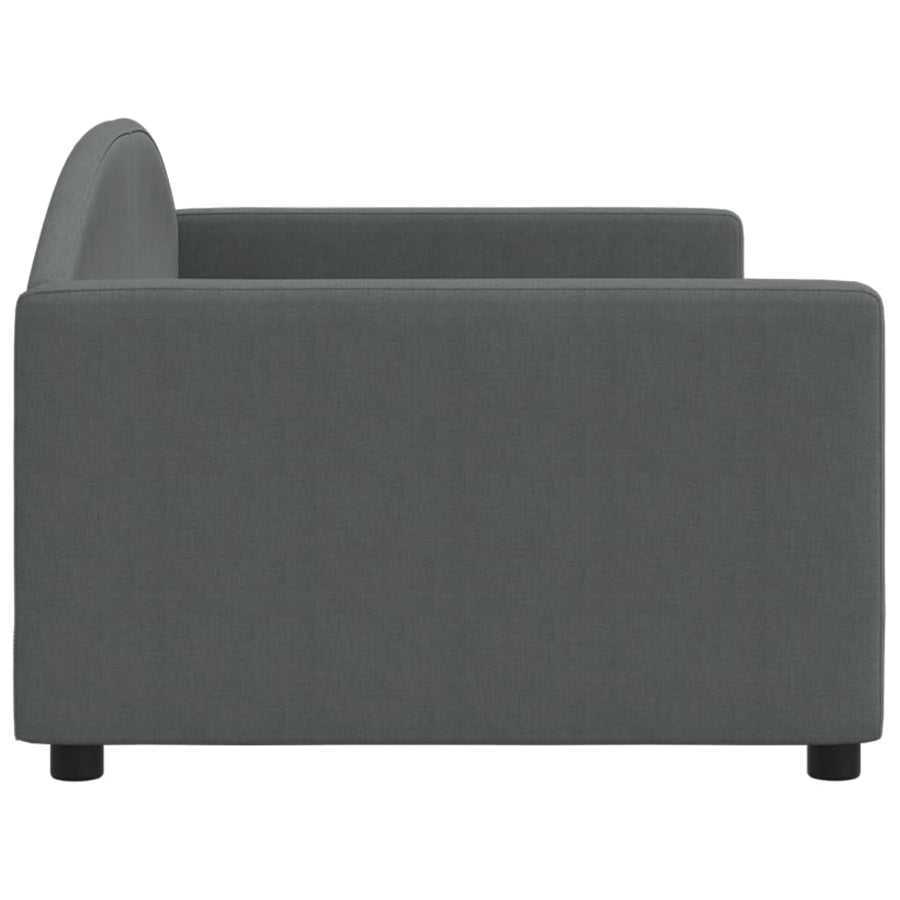 Slaapbank Stof 90 x 200 cm Donkergrijs zonder matras
