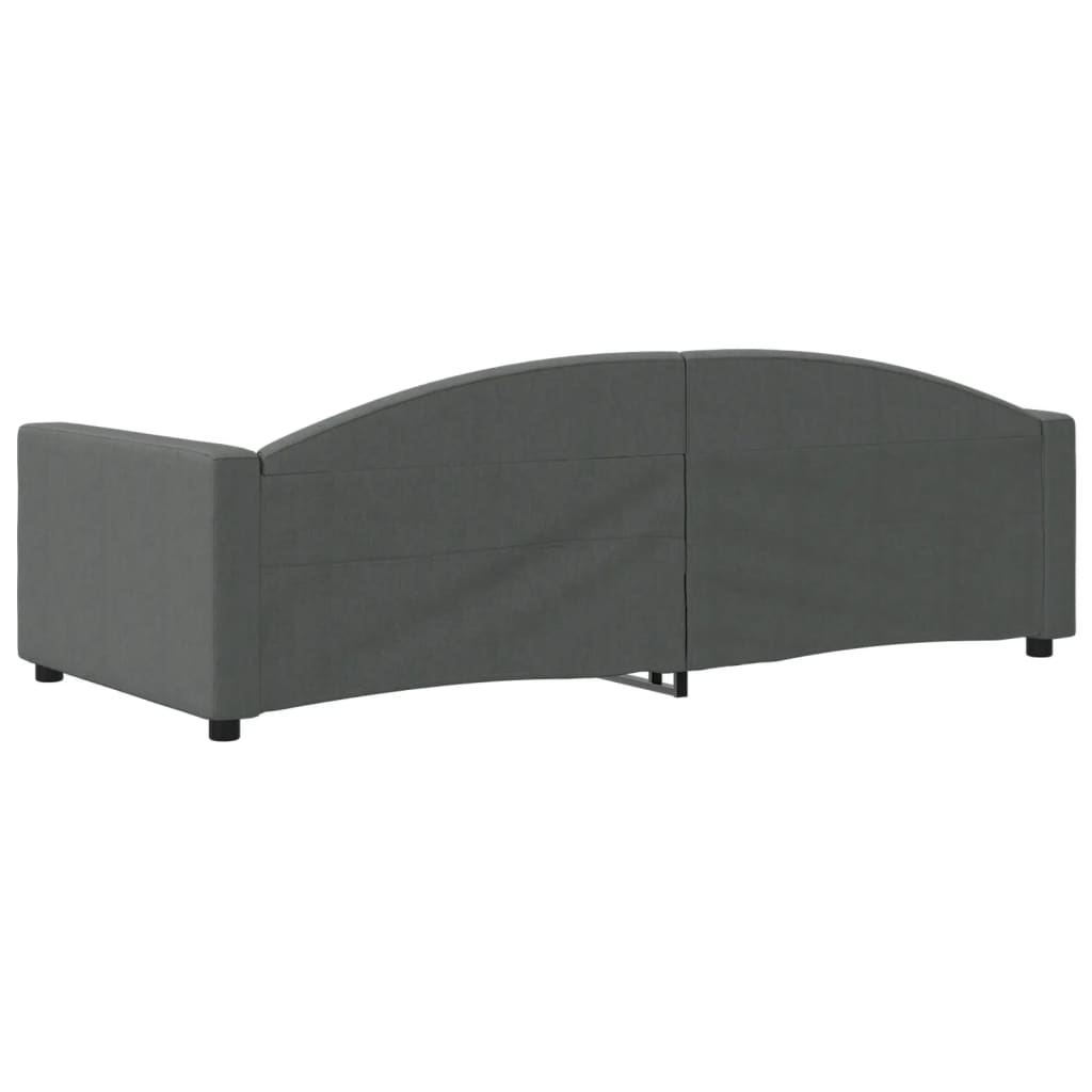 Slaapbank Stof 90 x 200 cm Donkergrijs zonder matras