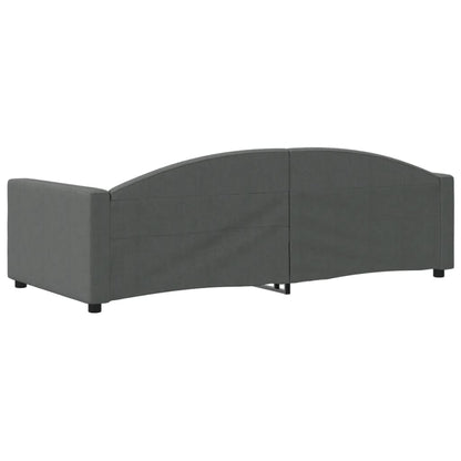 Slaapbank Stof 90 x 200 cm Donkergrijs zonder matras