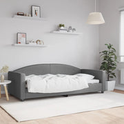 Slaapbank 90x200 cm stof donkergrijs