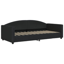 Slaapbank Stof 90 x 200 cm Zwart zonder matras