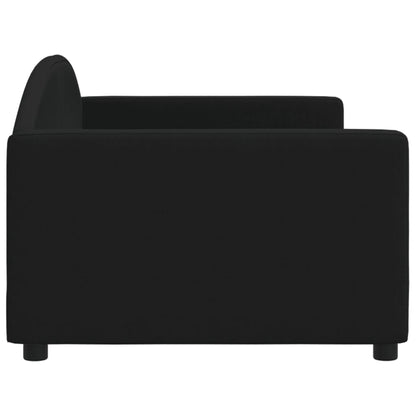 Slaapbank Stof 90 x 200 cm Zwart zonder matras