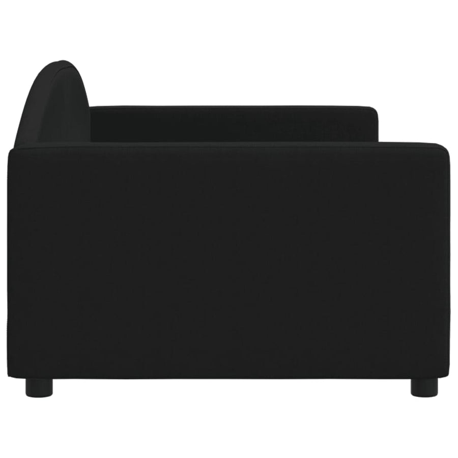 Slaapbank Stof 90 x 200 cm Zwart zonder matras