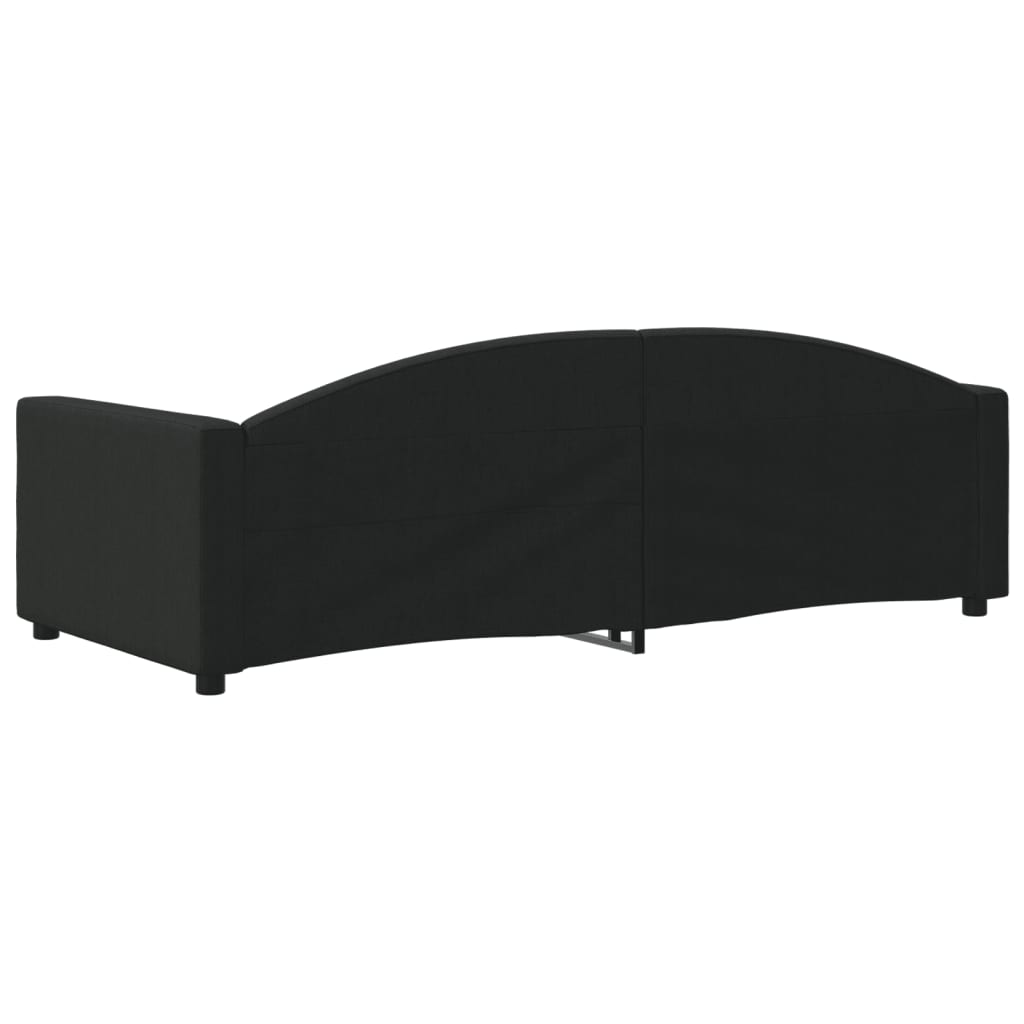 Slaapbank Stof 90 x 200 cm Zwart zonder matras