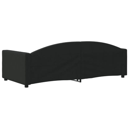 Slaapbank Stof 90 x 200 cm Zwart zonder matras
