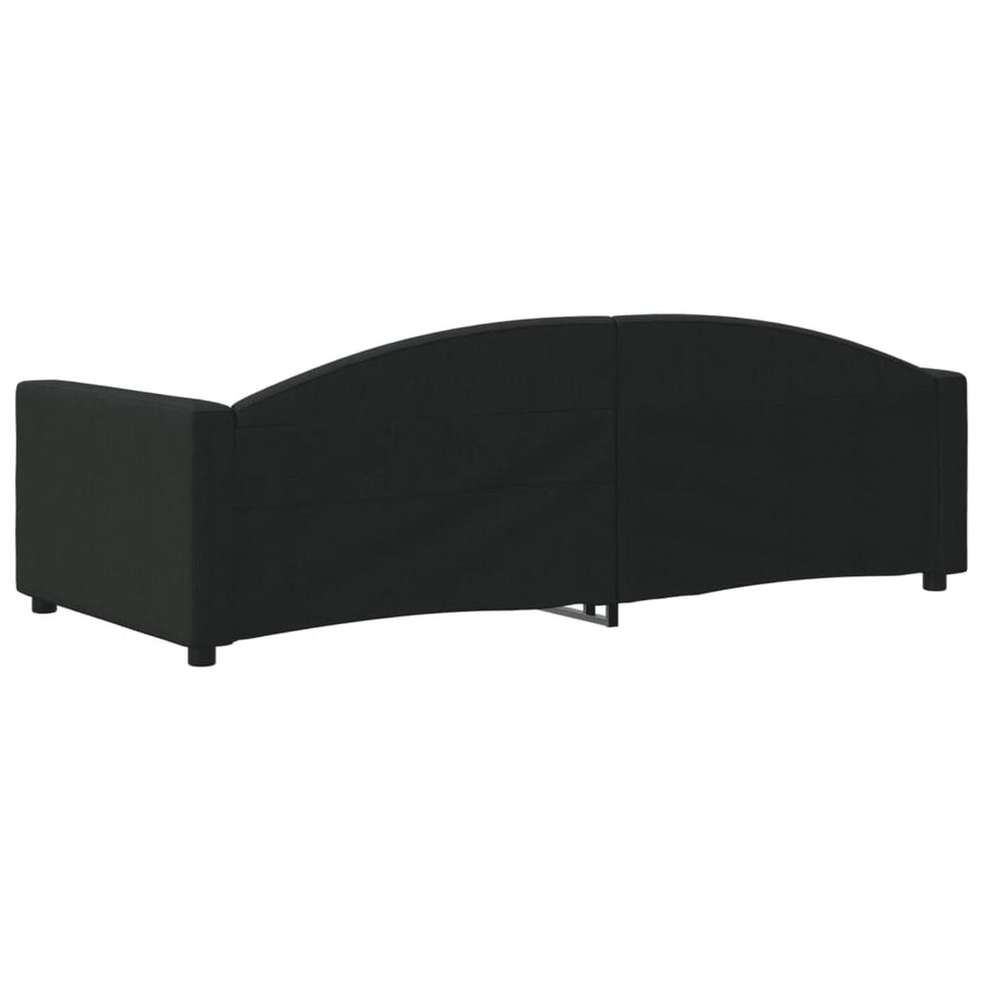 Slaapbank Stof 90 x 200 cm Zwart zonder matras