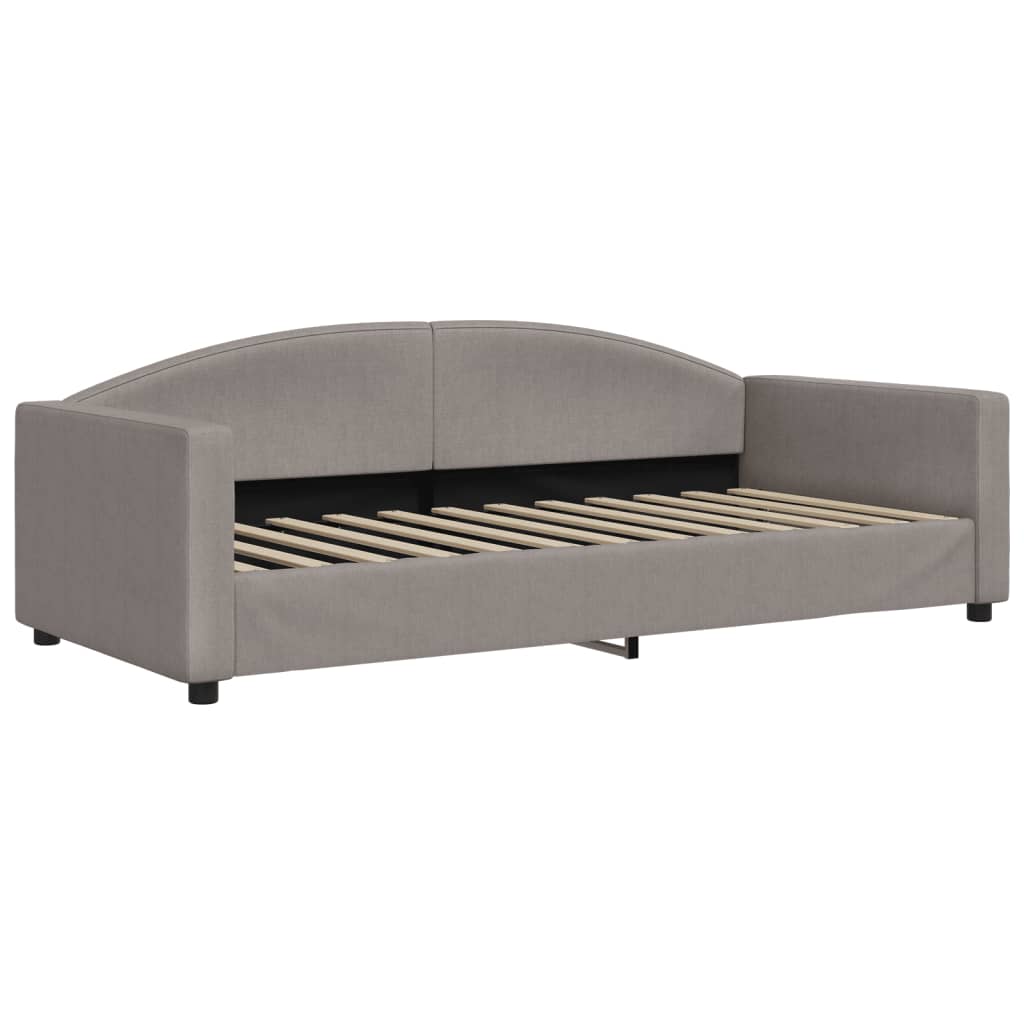 Slaapbank Stof 90 x 200 cm Taupe zonder matras