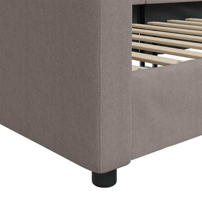 Slaapbank Stof 90 x 200 cm Taupe zonder matras