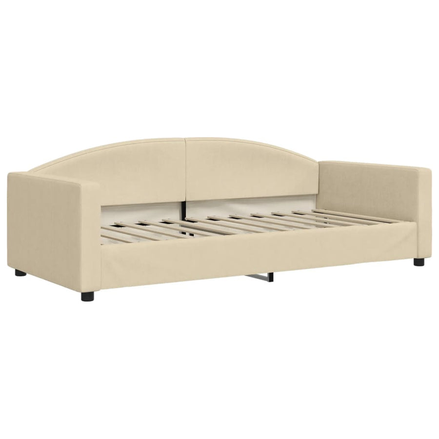 Slaapbank Stof Kleurig 90 x 200 cm Crème zonder matras