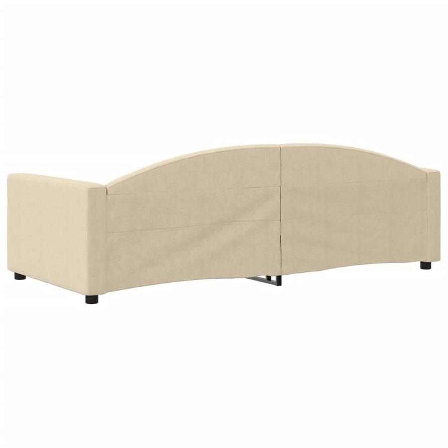 Slaapbank Stof Kleurig 90 x 200 cm Crème zonder matras