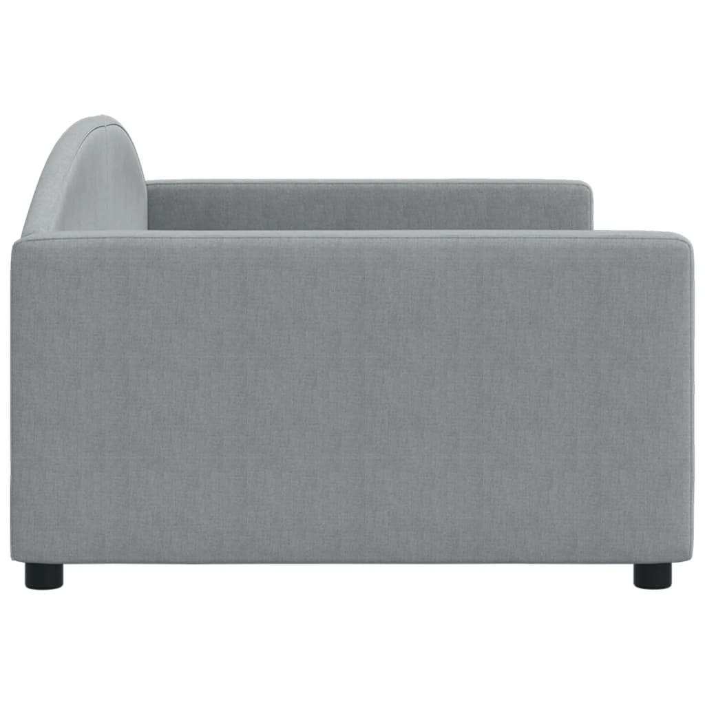Slaapbank Stof 100 x 200 cm Lichtgrijs zonder matras