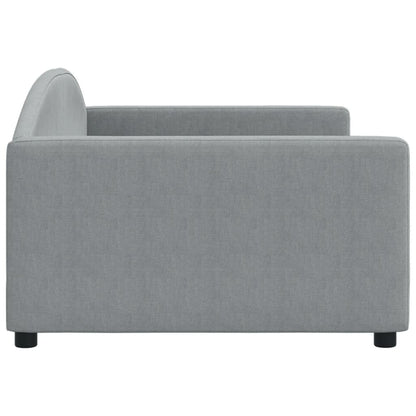 Slaapbank Stof 100 x 200 cm Lichtgrijs zonder matras