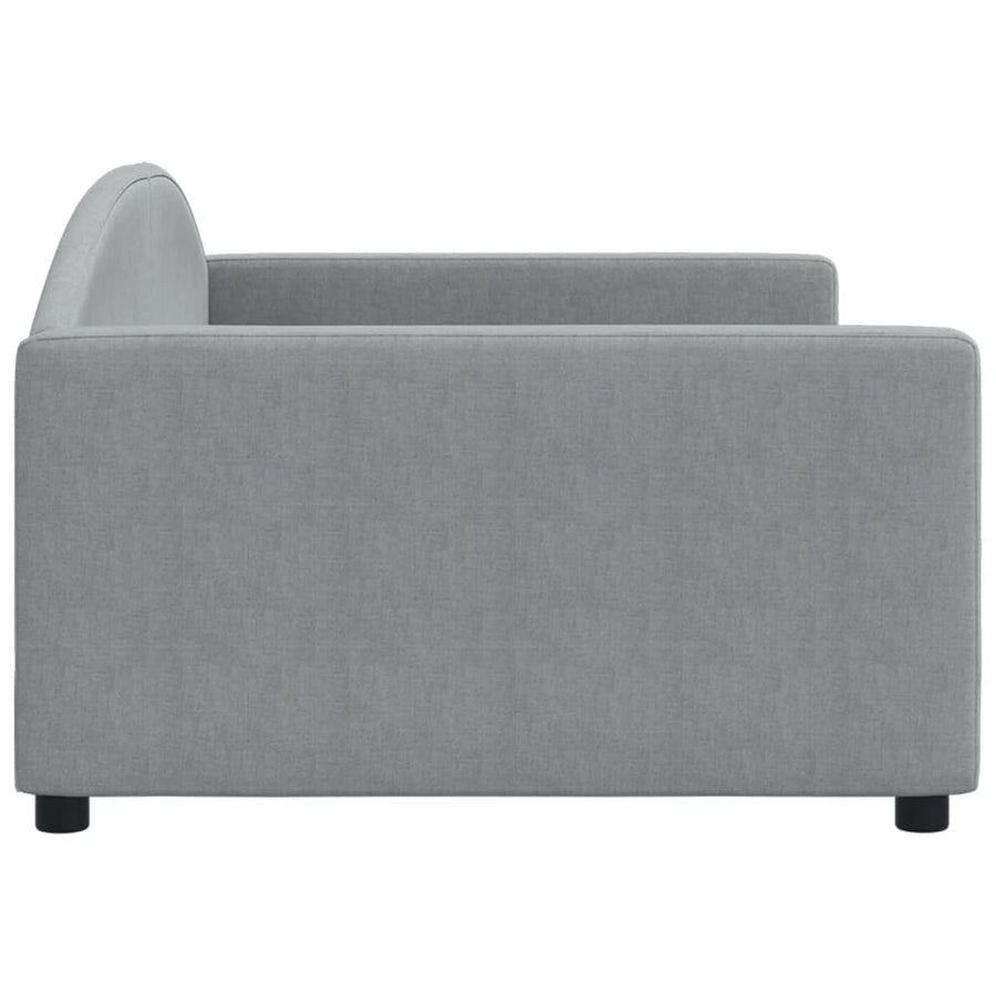 Slaapbank Stof 100 x 200 cm Lichtgrijs zonder matras