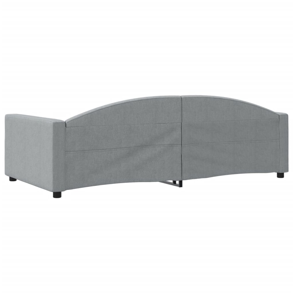 Slaapbank Stof 100 x 200 cm Lichtgrijs zonder matras
