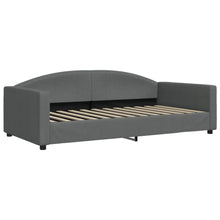 Slaapbank Stof 100 x 200 cm Donkergrijs zonder matras