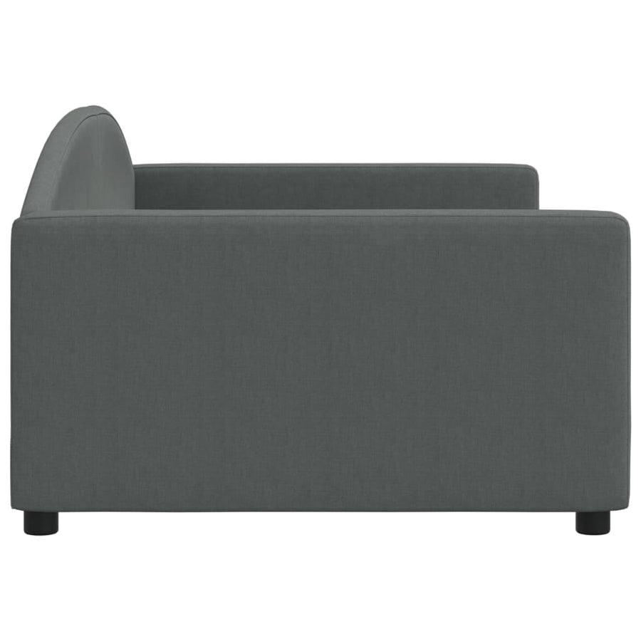 Slaapbank Stof 100 x 200 cm Donkergrijs zonder matras