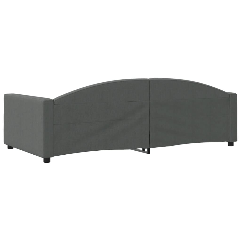 Slaapbank Stof 100 x 200 cm Donkergrijs zonder matras