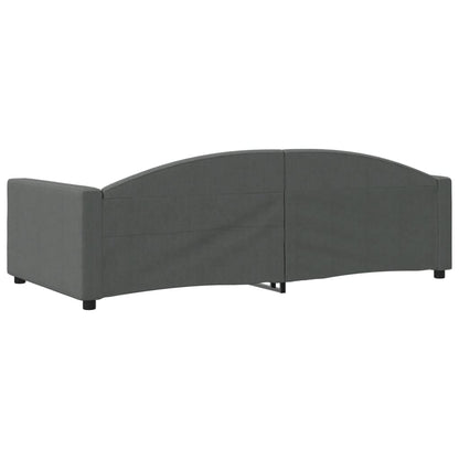 Slaapbank Stof 100 x 200 cm Donkergrijs zonder matras