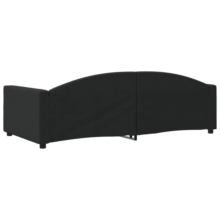 Slaapbank 100x200 cm stof zwart 100 x 200 cm Zwart