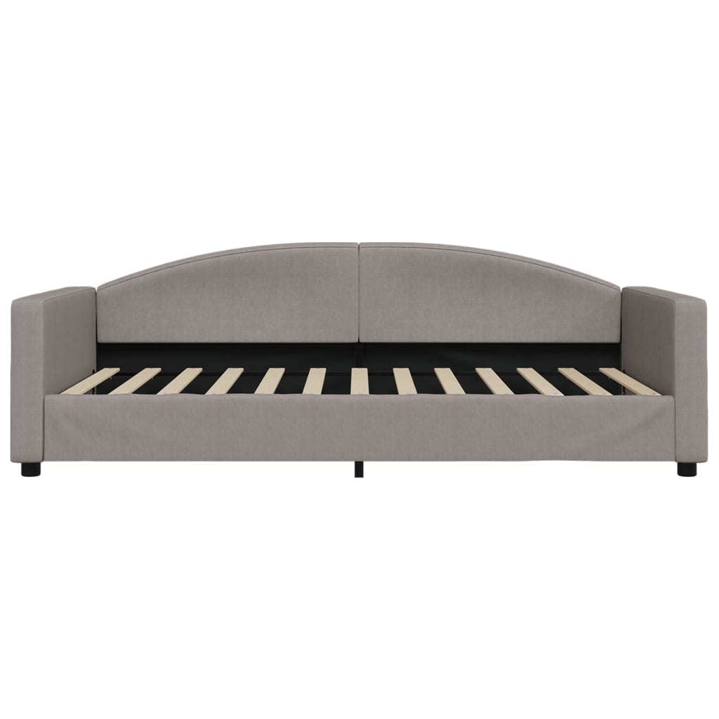 Slaapbank Stof 100 x 200 cm Taupe zonder matras