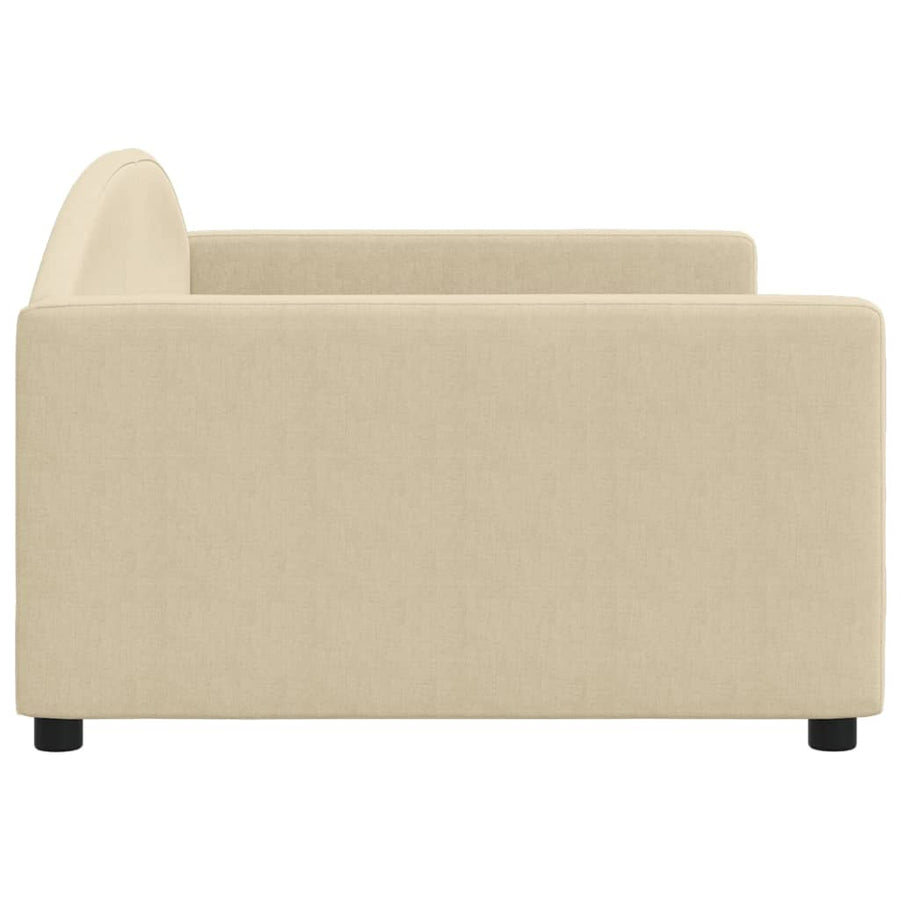 Slaapbank Stof Kleurig 100 x 200 cm Crème zonder matras