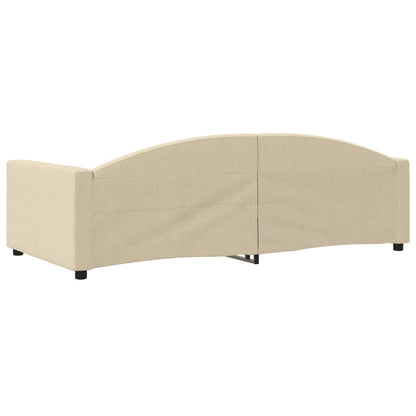 Slaapbank Stof Kleurig 100 x 200 cm Crème zonder matras