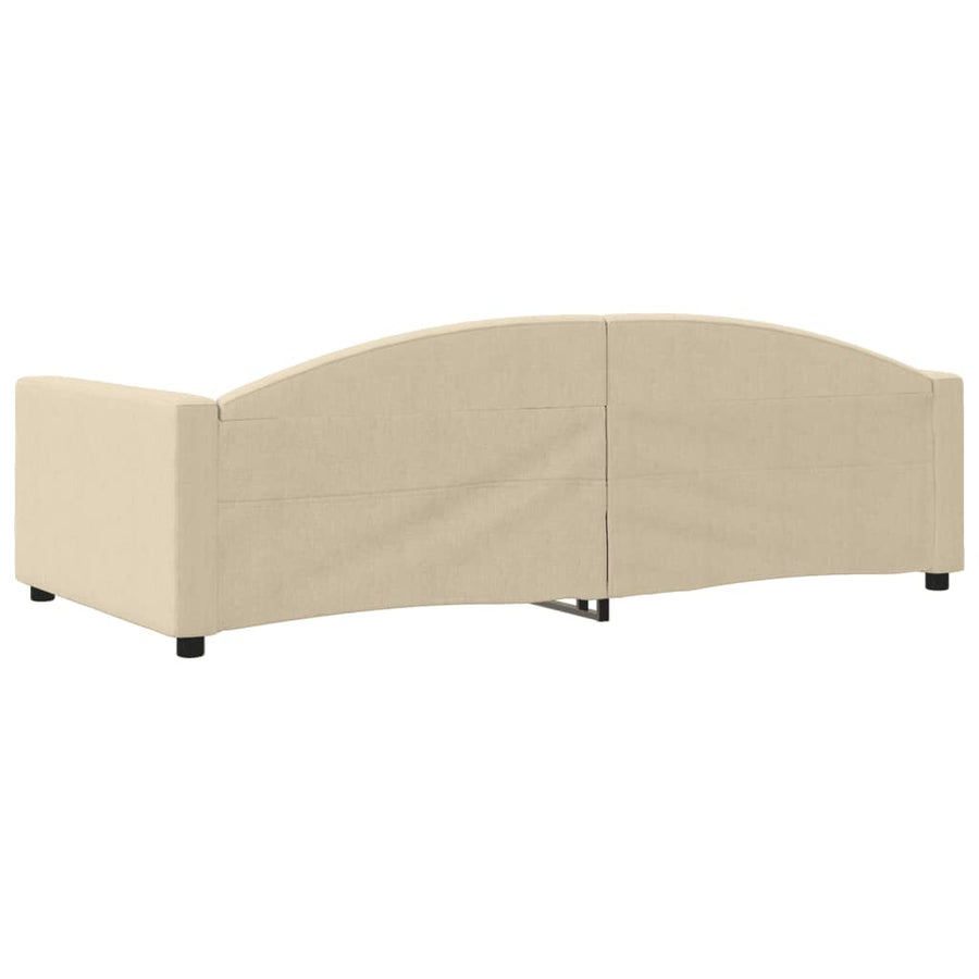 Slaapbank Stof Kleurig 100 x 200 cm Crème zonder matras