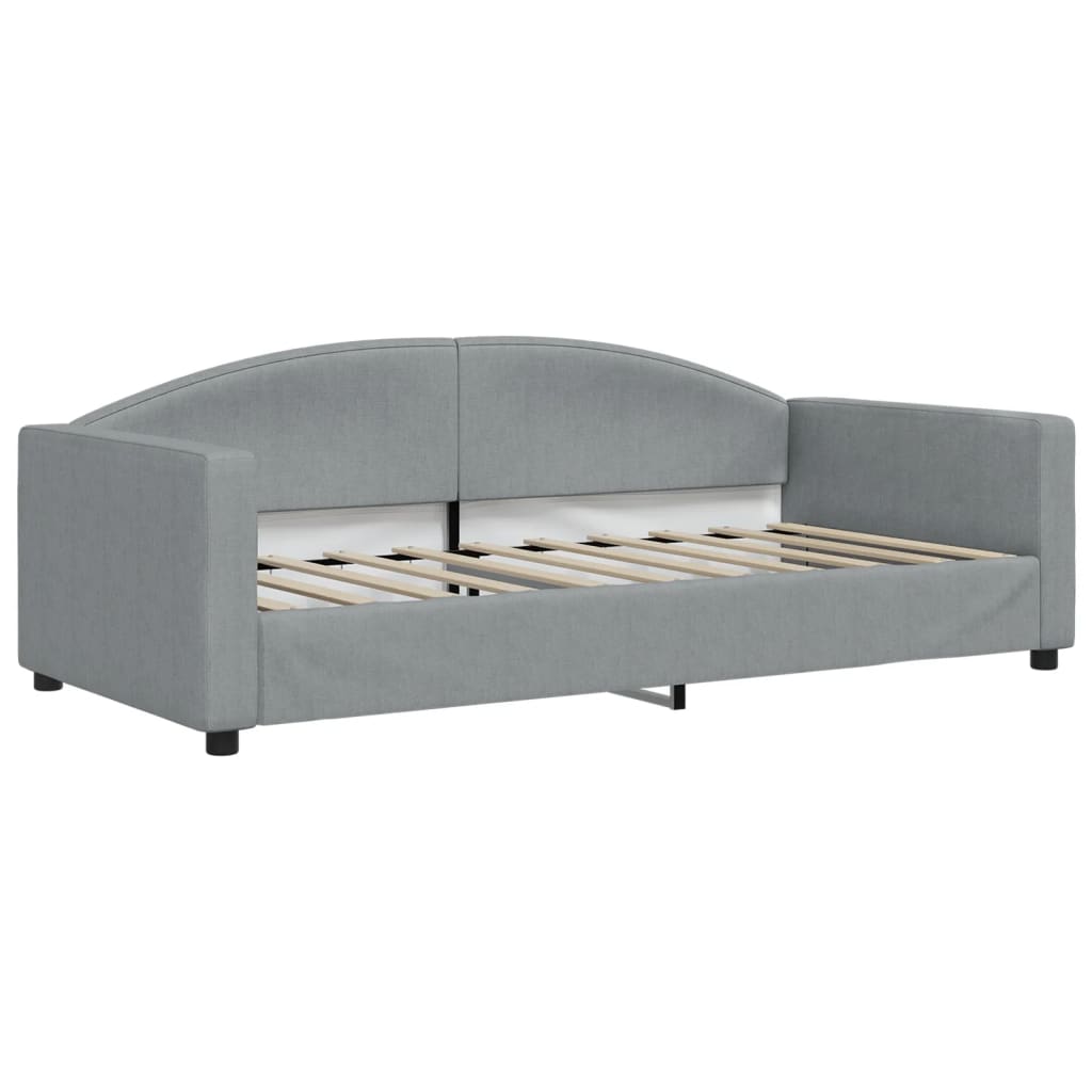 Slaapbank Stof 90 x 190 cm Lichtgrijs zonder matras