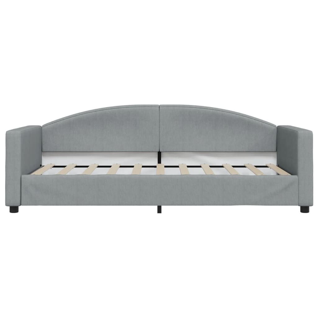 Slaapbank Stof 90 x 190 cm Lichtgrijs zonder matras