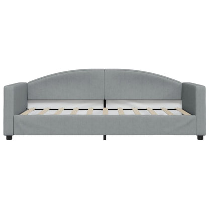 Slaapbank Stof 90 x 190 cm Lichtgrijs zonder matras