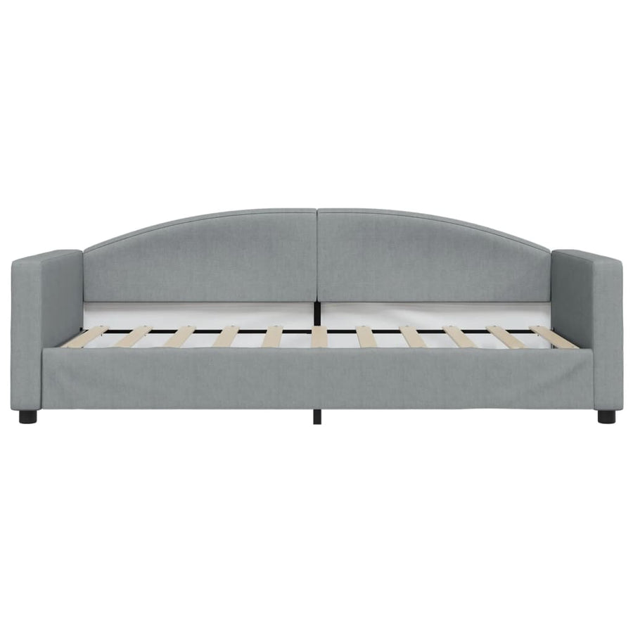 Slaapbank Stof 90 x 190 cm Lichtgrijs zonder matras