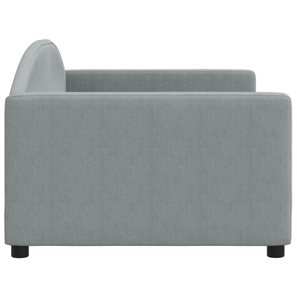 Slaapbank Stof 90 x 190 cm Lichtgrijs zonder matras