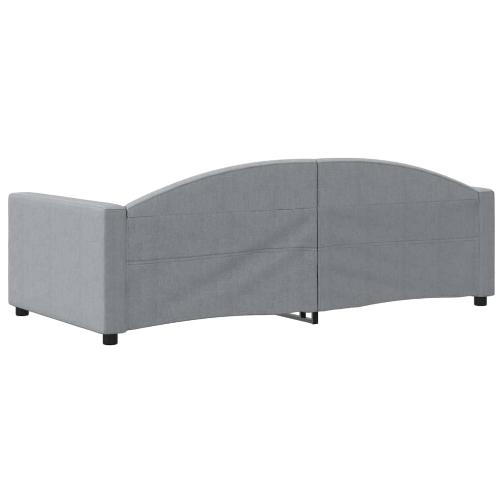 Slaapbank Stof 90 x 190 cm Lichtgrijs zonder matras