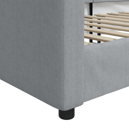 Slaapbank Stof 90 x 190 cm Lichtgrijs zonder matras