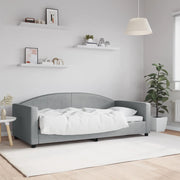Sofa bed 90x190 cm fabric light grey