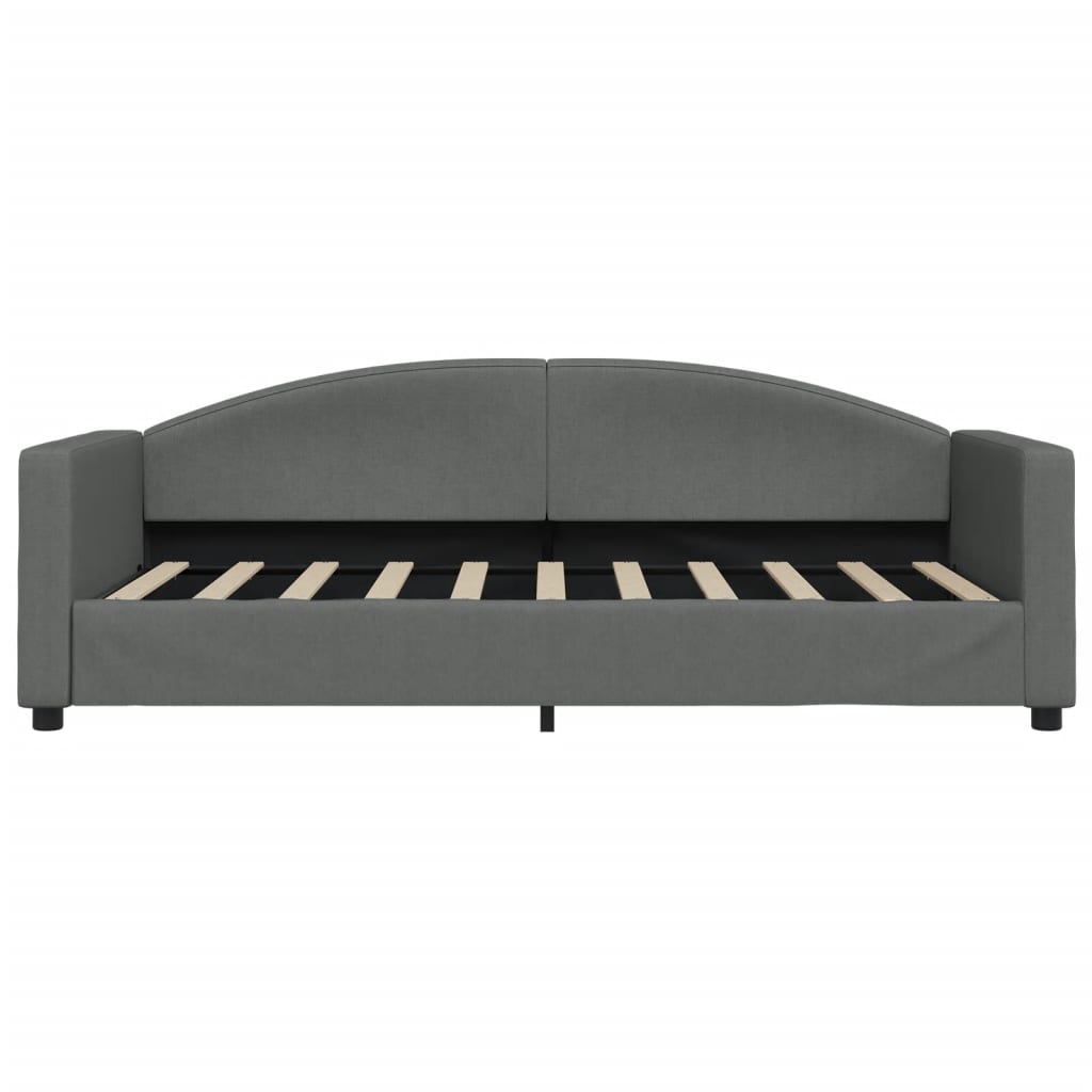 Slaapbank Stof 90 x 190 cm Donkergrijs zonder matras