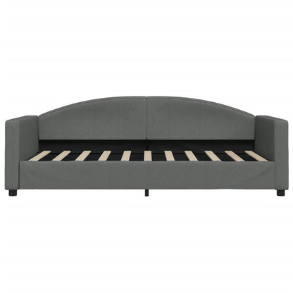 Slaapbank Stof 90 x 190 cm Donkergrijs zonder matras