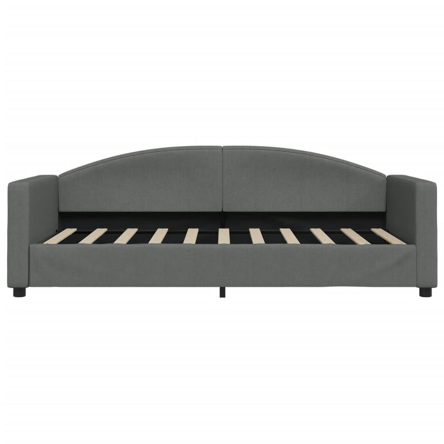Slaapbank Stof 90 x 190 cm Donkergrijs zonder matras