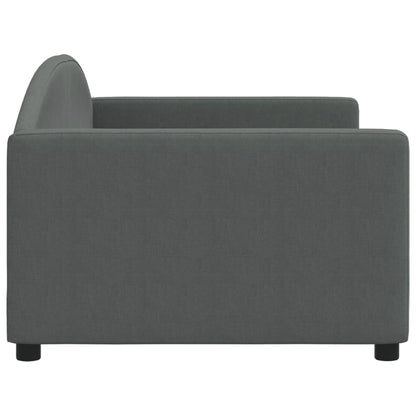 Slaapbank Stof 90 x 190 cm Donkergrijs zonder matras